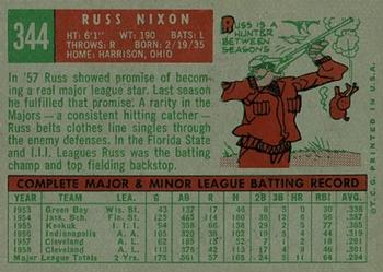 Russ Nixon  baseball card collectible - Main Image 2