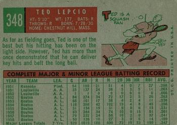 Ted Lepcio  baseball card collectible - Main Image 2