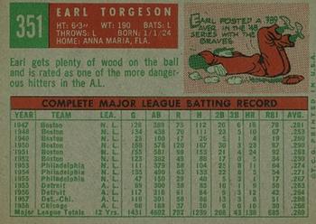Earl Torgeson  baseball card collectible - Main Image 2