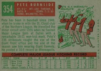 Pete Burnside  baseball card collectible - Main Image 2