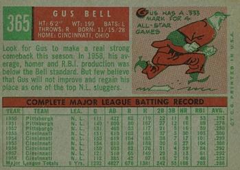 Gus Bell  baseball card collectible - Main Image 2