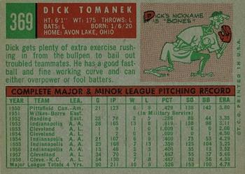 Dick Tomanek  baseball card collectible - Main Image 2