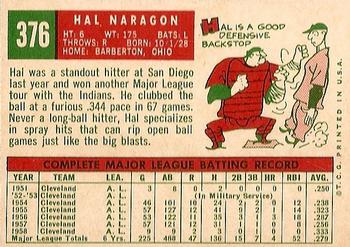 Hal Naragon  baseball card collectible - Main Image 2