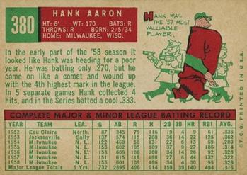 Hank Aaron  baseball card collectible - Main Image 2
