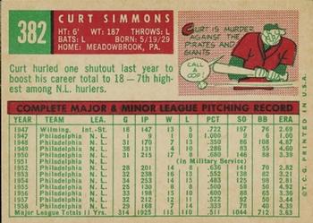 Curt Simmons  baseball card collectible - Main Image 2