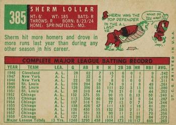 Sherm Lollar  baseball card collectible - Main Image 2