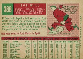 Bob Will  baseball card collectible - Main Image 2