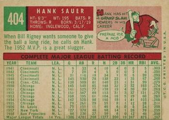 Hank Sauer  baseball card collectible - Main Image 2