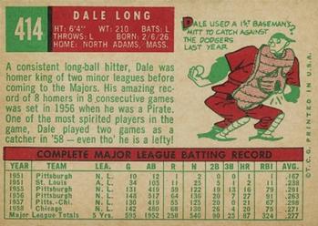 Dale Long  baseball card collectible - Main Image 2
