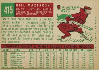 Bill Mazeroski  baseball card collectible - Main Image 2