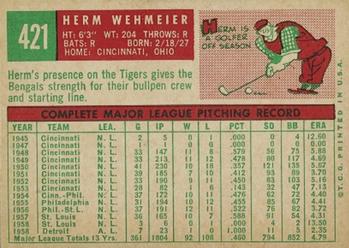 Herm Wehmeier  baseball card collectible - Main Image 2