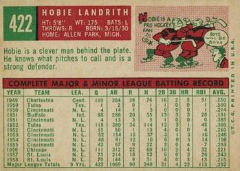 Hobie Landrith  baseball card collectible - Main Image 2
