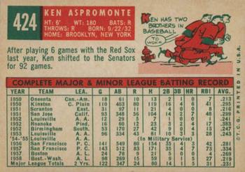 Ken Aspromonte  baseball card collectible - Main Image 2