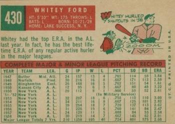 Whitey Ford  baseball card collectible - Main Image 2