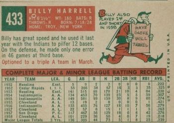 Billy Harrell  baseball card collectible - Main Image 2