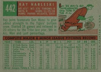 Ray Narleski  baseball card collectible - Main Image 2