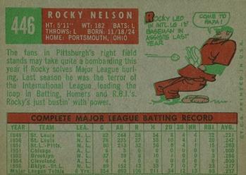 Rocky Nelson  baseball card collectible - Main Image 2