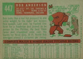 Bob Anderson  baseball card collectible - Main Image 2