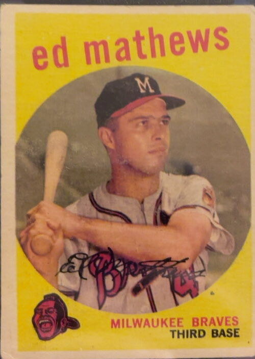 Ed Mathews  baseball card collectible - Main Image 3
