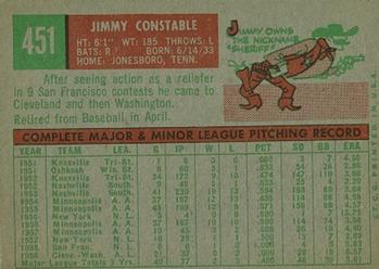 Jimmy Constable  baseball card collectible - Main Image 2