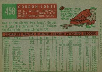 Gordon Jones  baseball card collectible - Main Image 2