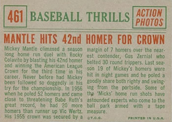 Mickey Mantle  baseball card collectible - Main Image 2