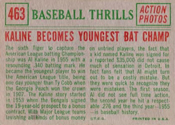 Al Kaline  baseball card collectible - Main Image 2