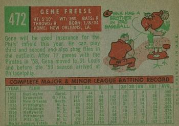 Gene Freese  baseball card collectible - Main Image 2