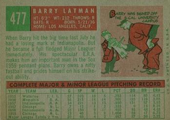 Barry Latman  baseball card collectible - Main Image 2