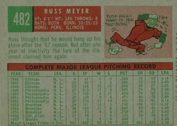 Russ Meyer  baseball card collectible - Main Image 2