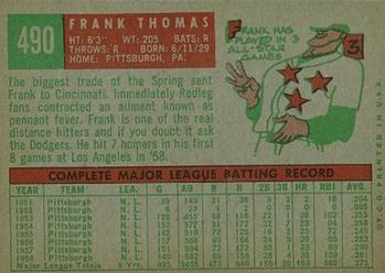 Frank Thomas  baseball card collectible - Main Image 2