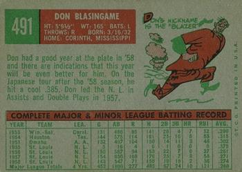 Don Blasingame  baseball card collectible - Main Image 2
