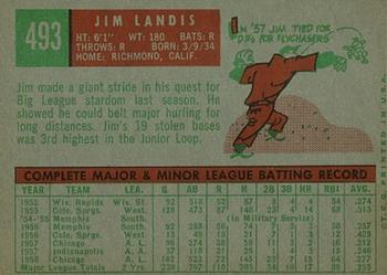 Jim Landis  baseball card collectible - Main Image 2