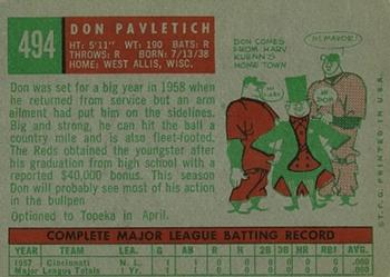Don Pavletich  baseball card collectible - Main Image 2