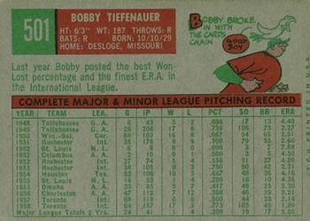 Bobby Tiefenauer  baseball card collectible - Main Image 2