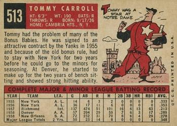 Tom Carroll  baseball card collectible - Main Image 2
