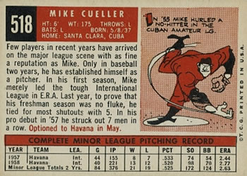 Mike Cuellar  baseball card collectible - Main Image 2