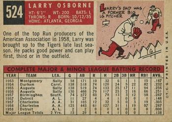Larry Osborne  baseball card collectible - Main Image 2