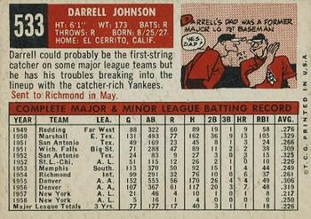 Darrell Johnson  baseball card collectible - Main Image 2