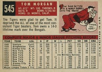 Tom Morgan  baseball card collectible - Main Image 2