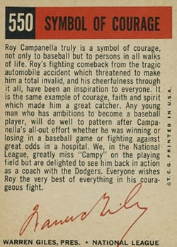 Roy Campanella  baseball card collectible - Main Image 2
