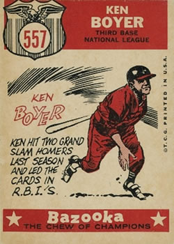 Ken Boyer  baseball card collectible - Main Image 2