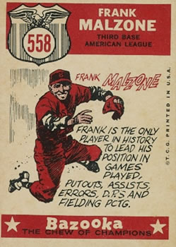 Frank Malzone  baseball card collectible - Main Image 2