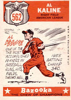 Al Kaline  baseball card collectible - Main Image 2