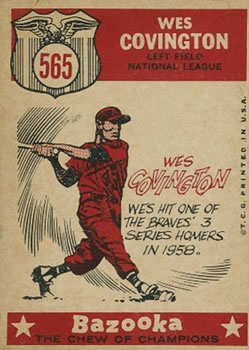 Wes Covington  baseball card collectible - Main Image 2