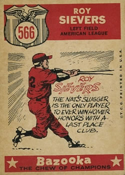 Roy Sievers  baseball card collectible - Main Image 2