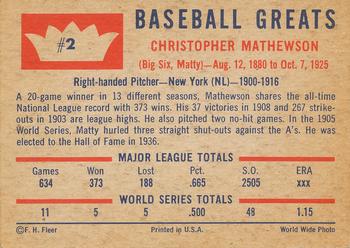 Christy Mathewson  baseball card collectible - Main Image 2