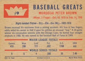 Mordecai Brown  baseball card collectible - Main Image 2