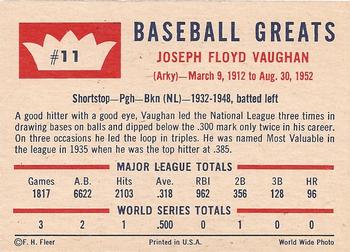 Arky Vaughan  baseball card collectible - Main Image 2
