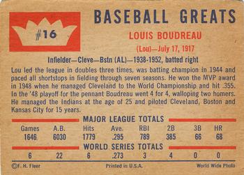 Lou Boudreau  baseball card collectible - Main Image 2